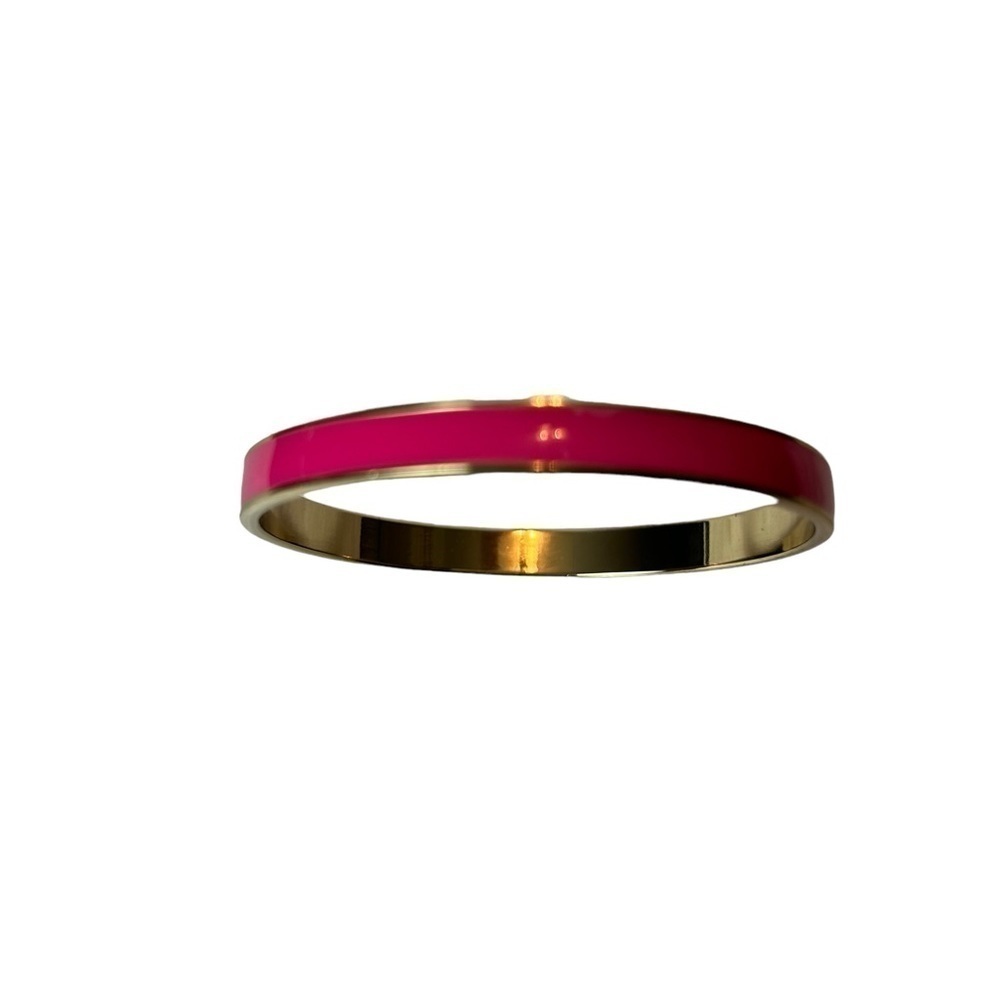 Vera Bradley Goldtone and Pink Enamel Bracelet Bangle - Picture 14 of 15